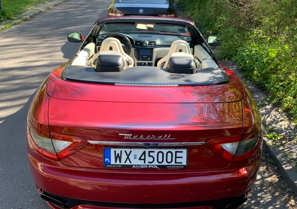 Maserati GranCabrio cena 299000 przebieg: 40700, rok produkcji 2015 z Warszawa małe 562